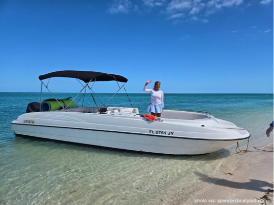 Woman on a boat in Key West